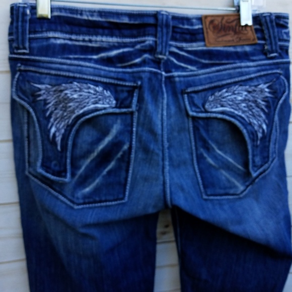 sinful jeans with angel wings